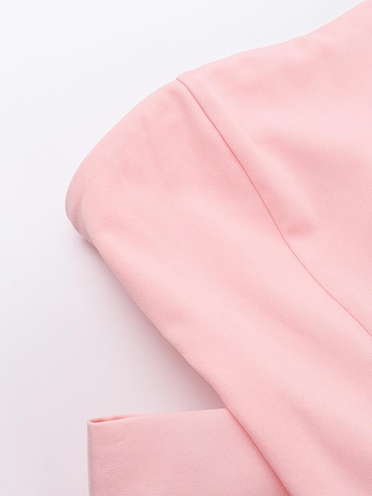 Women's Strapless Bow Short Dress Ladies' Princess Dress Christmas Festival Birthday Pink Black Blue Represent Dresses