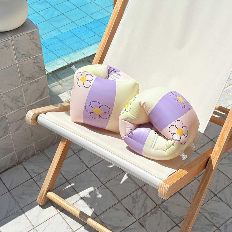 1Pair Cartoon Printing Swimming Arm Floaties Inflatable Swim Arm Bands Floater Sleeves For Adults And Kids