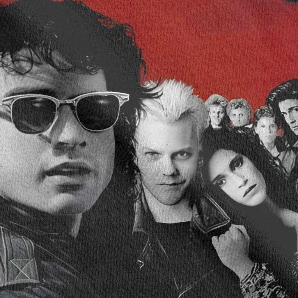 Vintage The Lost Boys Vampire T-Shirt Men Women's Crew Neck Cotton T Shirts Horror Movies Short Sleeve Tees Adult Clothes