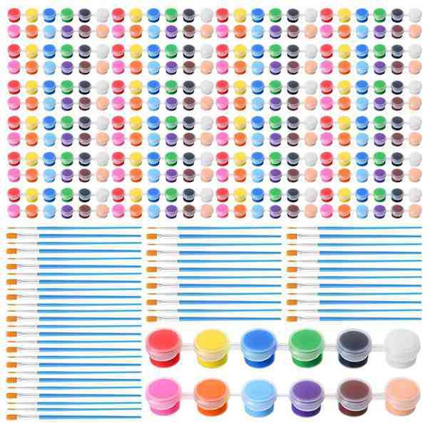 Set di Pennelli Digitali in Nylon per Bambini per Dipingere e Colorare