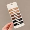 6Pcs Girl Hairpin Matte Color Rectangular Hair Clips Stable Non-Slip BB Clip Face Slimming Versatile Hair Styling Tool