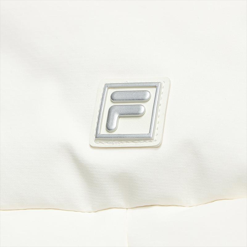 Fila White Casual Versatile Lightweight Warm Comfortable Waterproof Breathable Woven Hooded Down Vest Women Vest F11W543905FWT