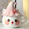 1pc Cute Cat Ceramic Mug with Lid, Handmade Multipurpose Coffee Cup, Insulated, Reusable Milk Cup, with Hand Wash Only, Ideal Gift for Christmas