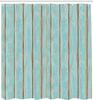 Turquoise Wood Grain Shower Curtain Rustic Blue Brown Texture Design Nature Inspired Bath Decor Waterproof Fabric Home