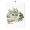 Vintage Christmas Metal Wall Decoration, Holiday Sticker Sign