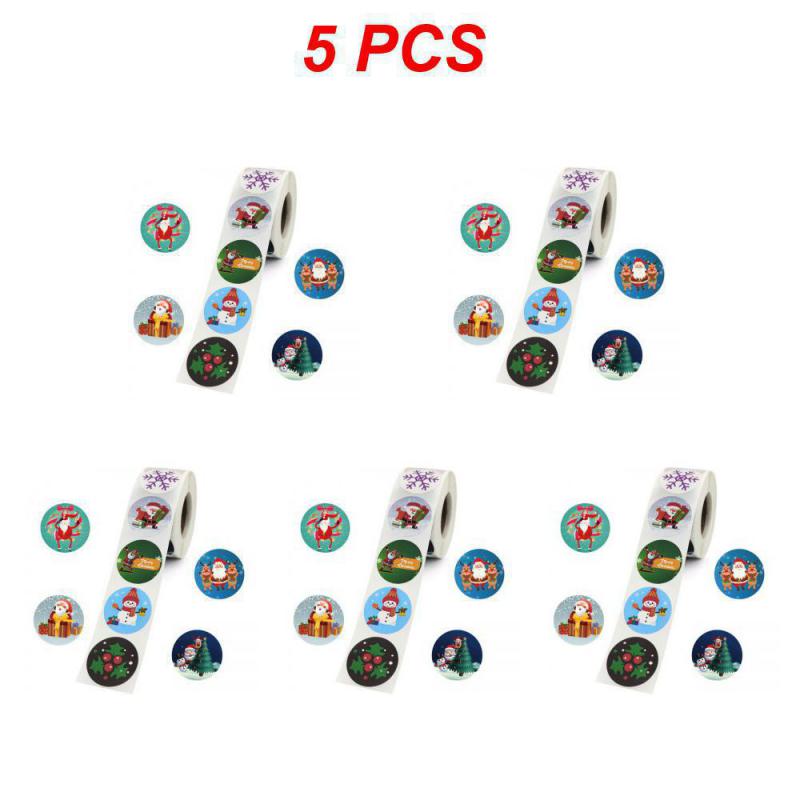 2025 Christmas Gift Stickers Decorative Sealing Sticker Merry Christmas Reward Self-adhesive Labels Children's Party