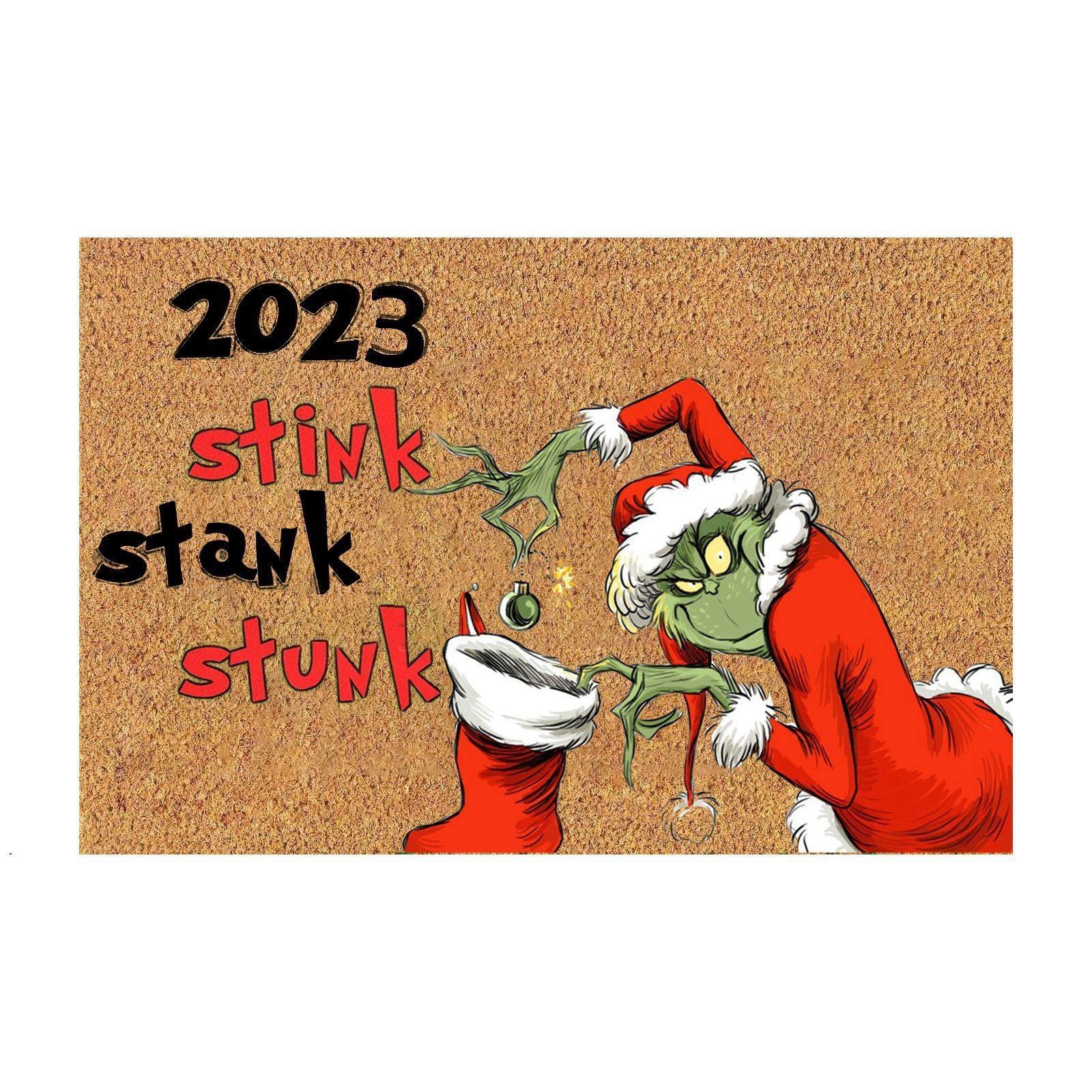 

Рождественский дверной коврик, нескользящий коврик, украшение праздничной атмосферы, декоративный коврик One Size