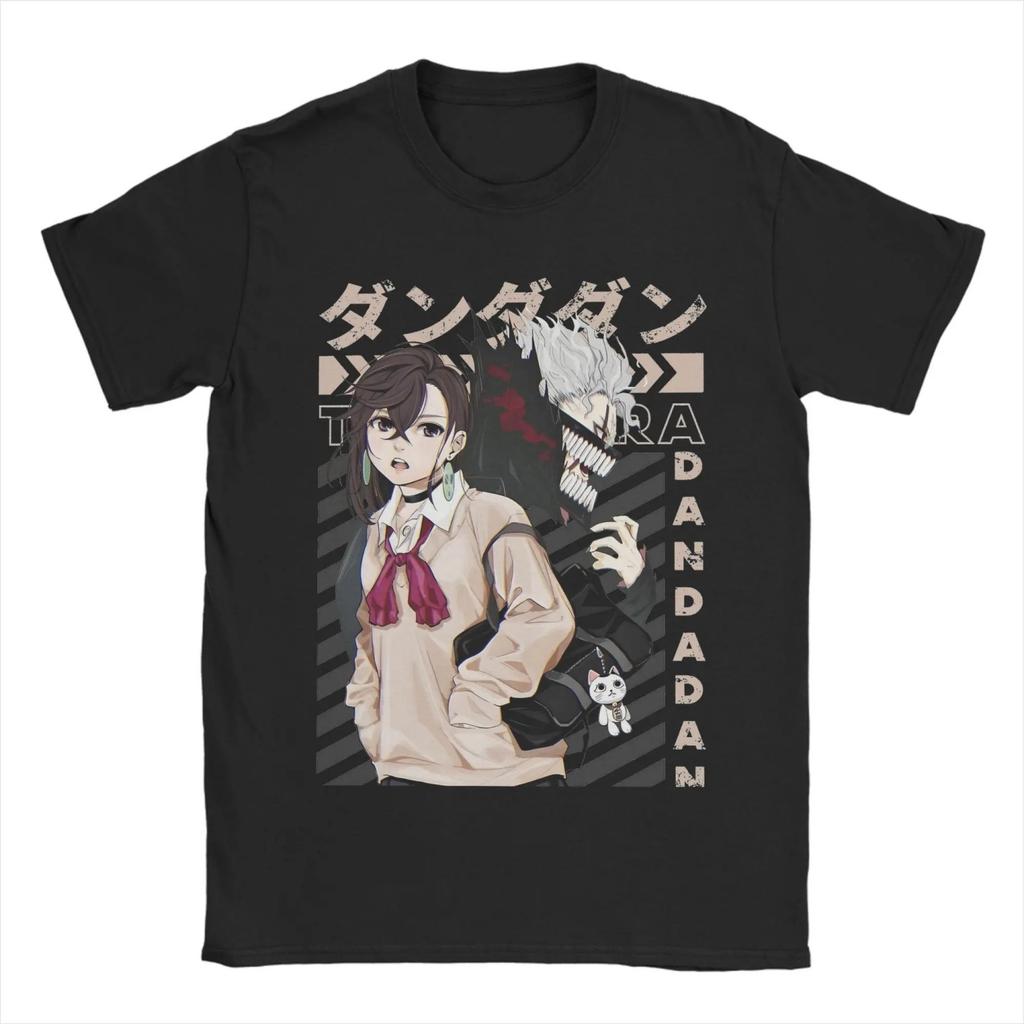 Takakura Ken Momo Ayase Dandadan T-Shirt for Humorous 100% Cotton Tee Shirt Short Sleeve T Shirts Party Tops