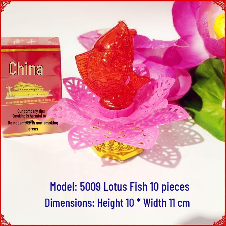 Red Lanterns for Lunar New Year and Qingming, Battery-Operated Everlasting Prayer Lamp