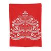 Christmas Snowflakes On Red Xmas  Blanket Soft Warm Flannel Throw Blanket Cover for Bed Living room Picnic Travel Home Sofa