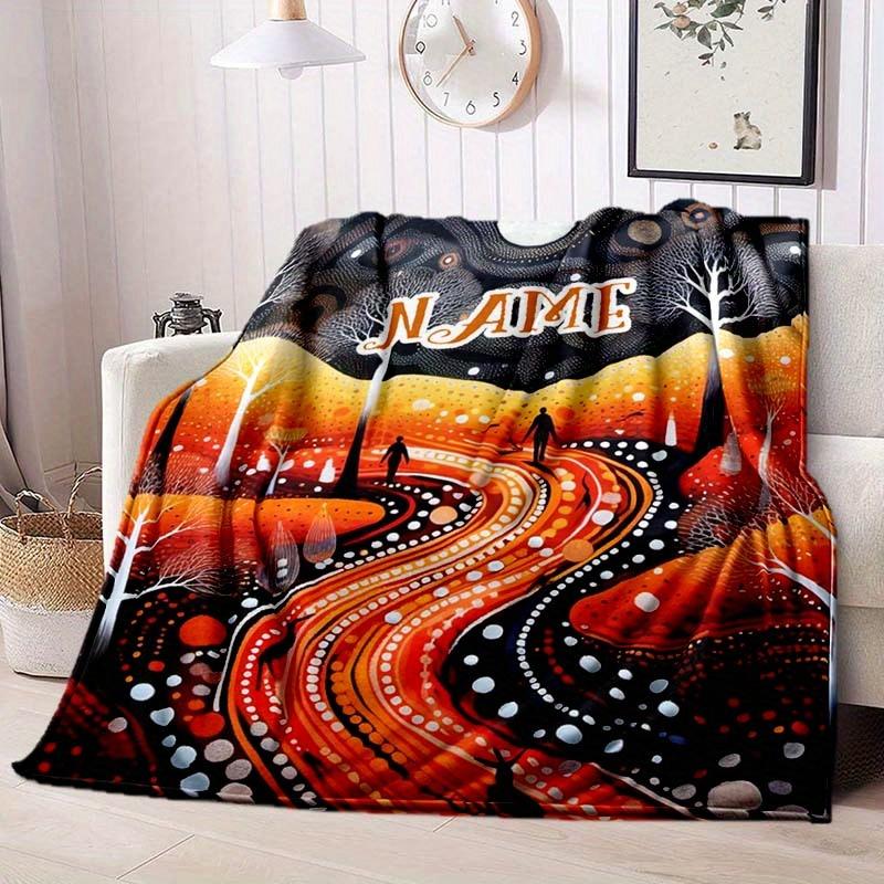 Australia Indigenous Customize Your Name Blanket Warm Comfortable And Soft Blankets Are Suitable For Home Lunch Break Blanket Office Sofa Sofa Gift To