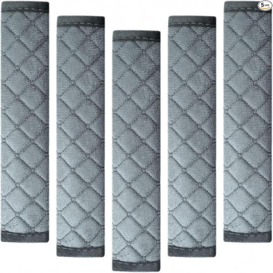 Seat Belt Cover Pad, 5 Pcs, Seatbelt Covers for Car Accessories-Gray