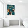 Nice BUTT Teal Diamond Pattern Metal Sign with Boxer Dog Photos Vintage Rustic Metal Poster for Home Bar Cafe Wall Decor