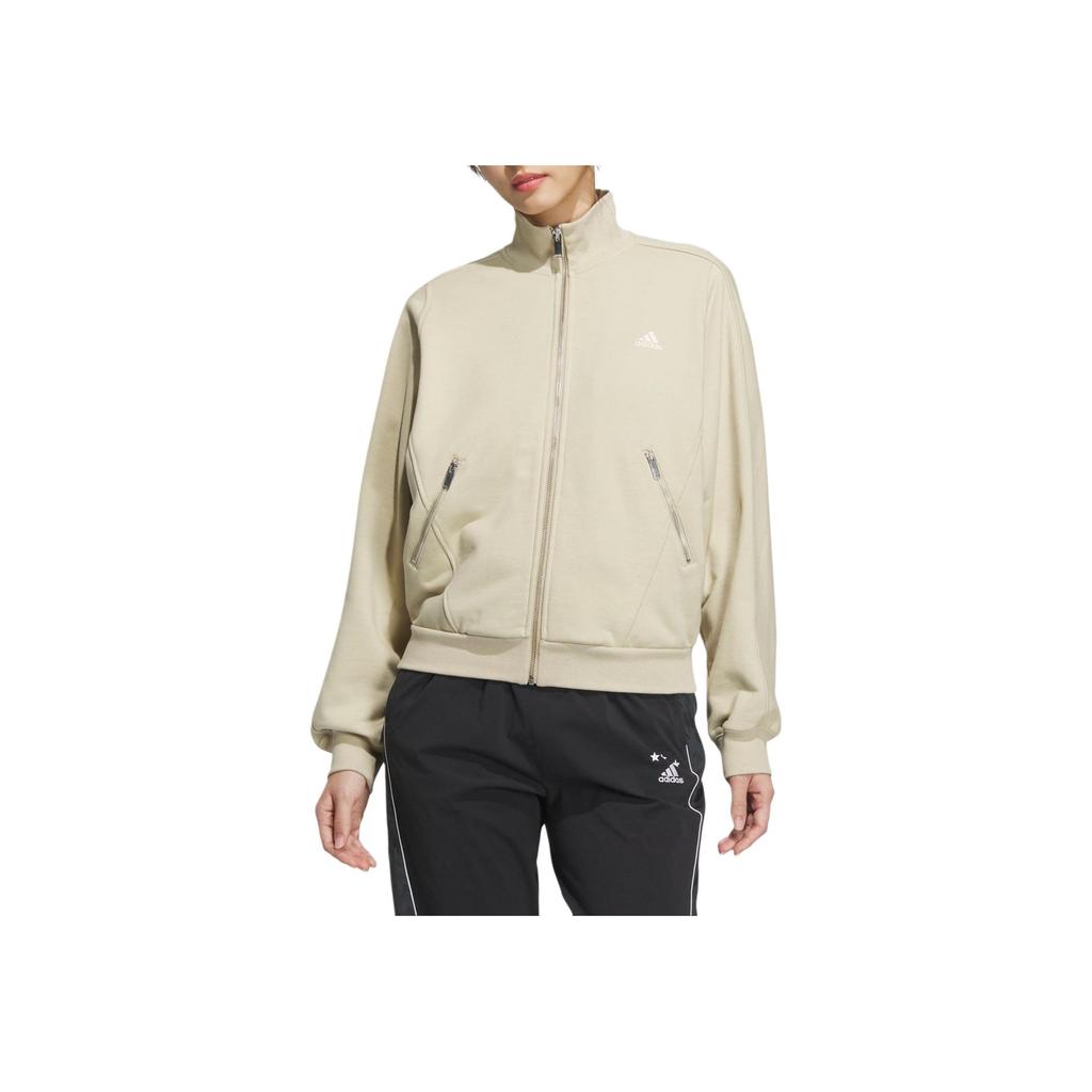 Adidas Sportswear Logo Print Jacket Women Outerwear Prairie-Brown IK3465