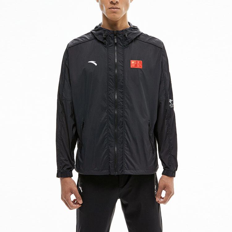 Anta National Flag Jackets Unisex Black Hooded Moderate Other 152130619-2