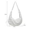 Nylon Polka Dot Shoulder Bag Korean Style Large Capacity Crossbody Bag Pleated Zipper Design Ultralight Dumpling Bag for Women