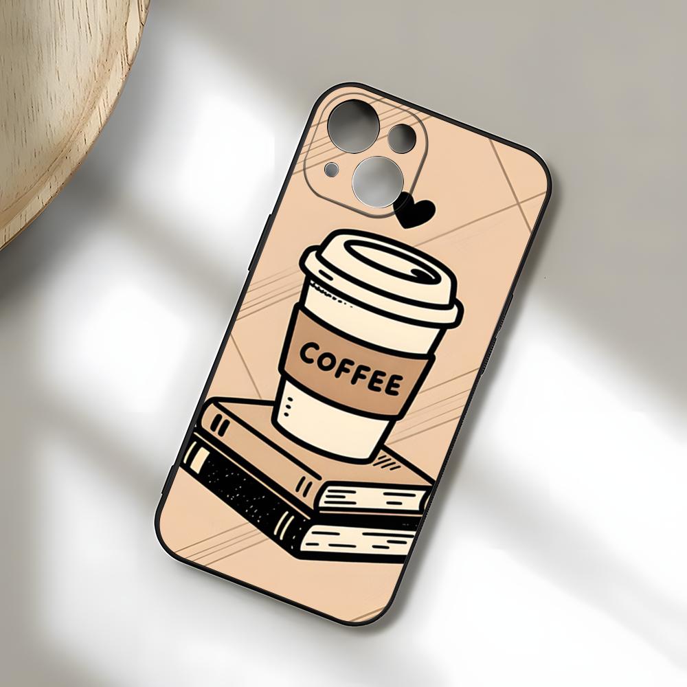 Coffee Art Phone Case For IPhone 17 Pro Max 15 Pro 16 14 Plus 12 13 Mini 11 Pro Shockproof Soft Cover