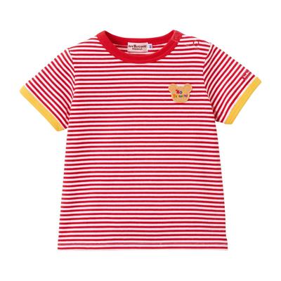 Miki House Hot Biscuits Kurzarm-T-Shirt, Jungen und Mädchen, Rot, 120cm, 70-5206-493