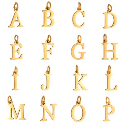 5 Stück Edelstahl Initial Alphabet Anhänger Fadeless Englischer Buchstaben Anhänger DIY Halskette Armband Geschenk Schmuckherstellung Zubehör