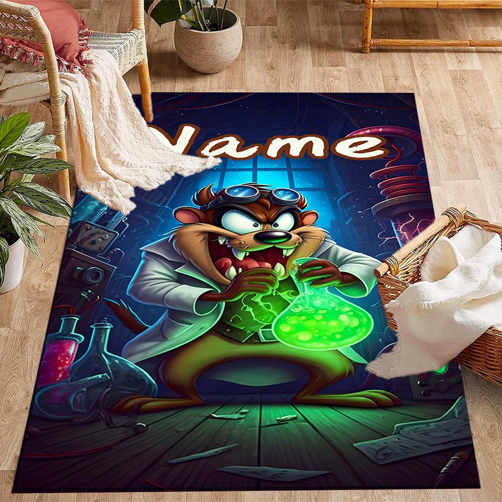 Looney Mad Scientist's Experiment Customize Your Name Floor Mat Suitable for Dormitory Living Rooms Foyer Outdoor Antislip Carpet Decorate Offices