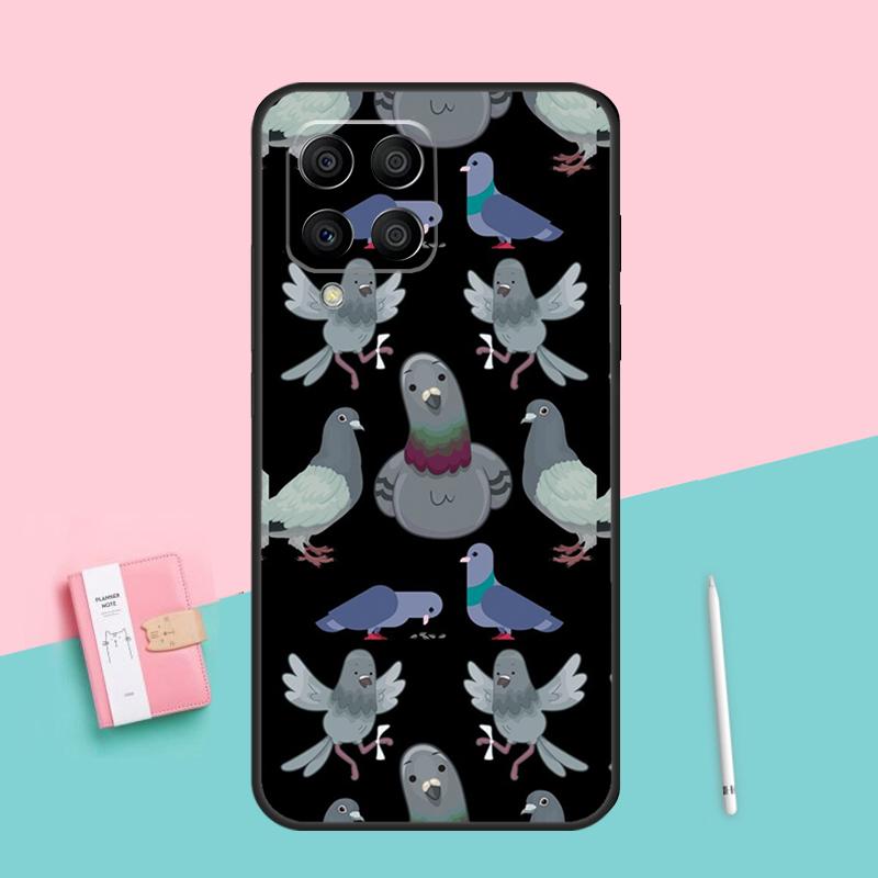 Pigeons Doves Bird Birds Flock Animal Phone Case For Samsung Galaxy M53 M33 M23 M13 M12 M22 M32 M52 M20 M14 M54 M11 M21 M31 M51