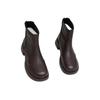 New Women's Single-shoe Shoes: Thick-soled Chimney Ankle Boots, Rear Zipper Boots