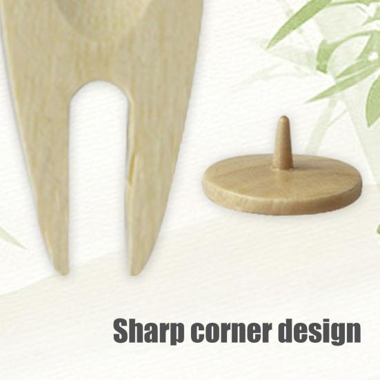 Golf Divotverktyg Grön Bambugaffel Golf Justering Bollmarkör Golfing Divot Fixare Verktyg Trä Golftillbehör för Män