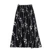 New High-waisted Printed Slim Medium and Long Big Pendulum Skirt