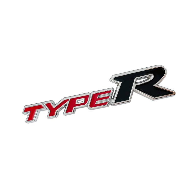 3D Metal Car StickerType R Typer Logo Front Grille Emblem Trunk Rear Stickers Badge For Honda TYPER Civic XR-V HR-V Accord