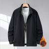 Men's Winter Stand-Up Collar Cardigan Coat - Simple, Fashionable, Long Sleeve