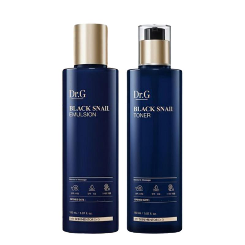 Dr.G Black Snail Special 2-Step Set (Toner 150ml + Emulsion 150ml) Intensive Repair & Firming Care