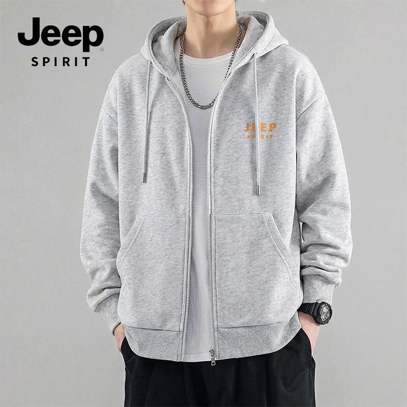 JEEP SPIRIT Men s Casual Loose Fit Knitted Hooded Hoodie XL