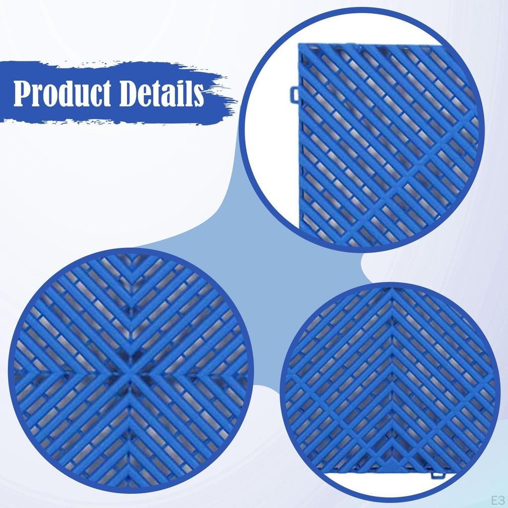 Floor Tile Interlocking Drainage Mat Modular Cushion Indoor Outdoor Shock Absorbing Nonslip PP