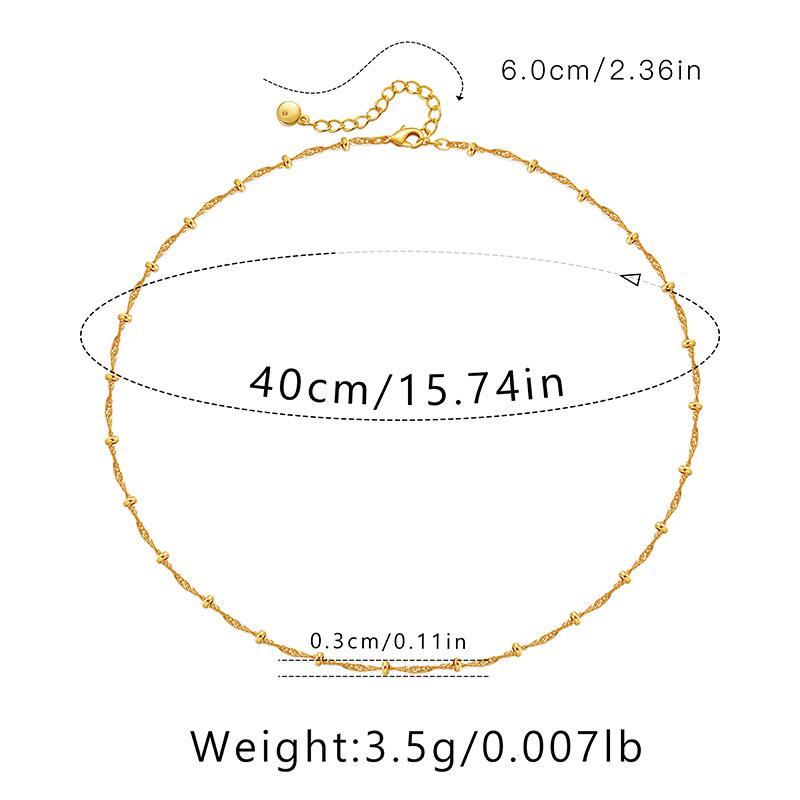 Minimalist Ins Style 18k Gold Plated Copper Simple Clavicle Chain Necklace For Women