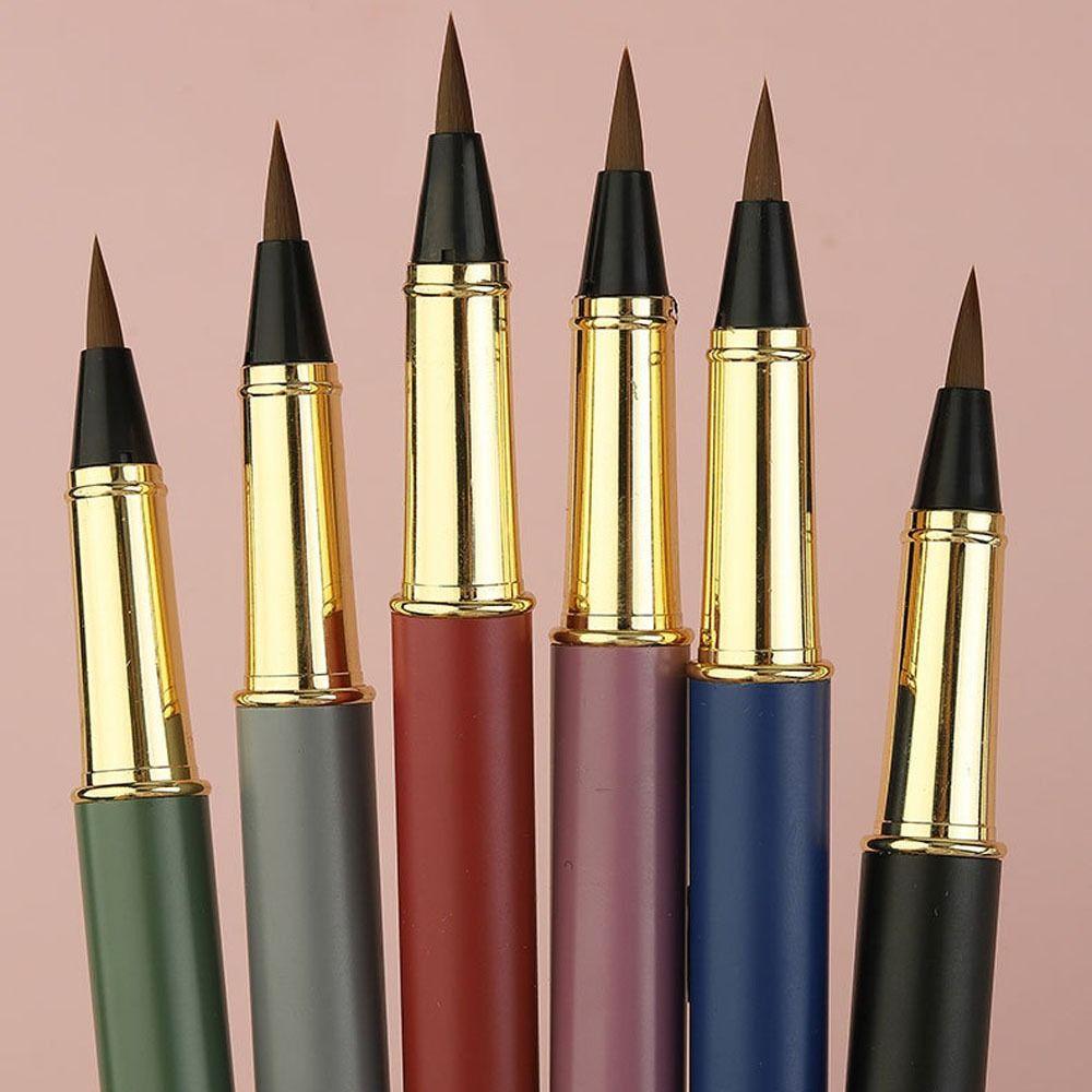 Soft Hair Metal Writing Penmanship Brushes Calligraphy Pen Brushes Chinese Brushes Painting Pens