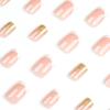 24 Stück Nail Art Französisch Weiße Spitze Nagel Nagelstück Falscher Nagel Gold Glitzer Nagelstück Nagelstück