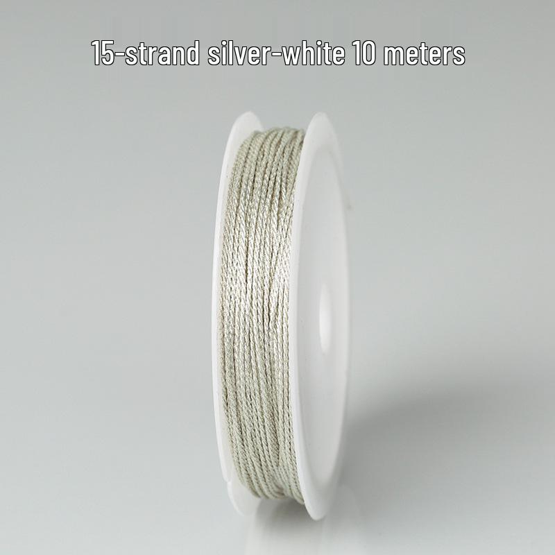 Gold & Silver Colored Thread for DIY Bracelet Weaving - Chinese Knot, Gold Silk & Winding Thread, Small Roll