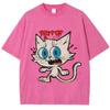 Herren Washed Vintage T-Shirts Street Retro Punk T-Shirt Damen Harajuku Casual Baumwolle Kurzarm Acid Wash T-Shirts Top
