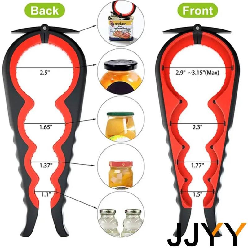 4 In 1 Can Opener Multifunctional Lid Twister and Beverage Bottle Opener Household Essential for Home Kitchen