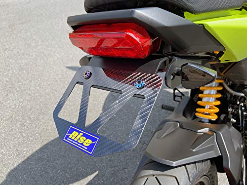 Rise Twill Dry Carbon Fiber Number Plate Frame S, Square Type, for 50cc-125cc Mopeds