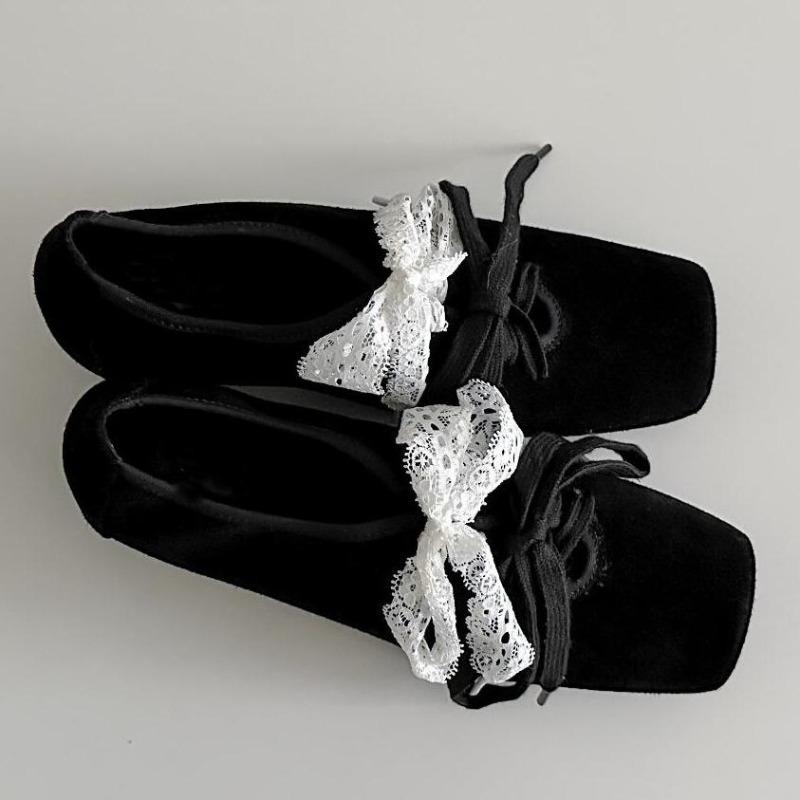 Новые Летние Элегантные Женские Повседневные Балетки с Квадратным Носком Белые Туфли-Лодочки на Среднем Круглом Каблуке на Шнуровке для Офисной Леди Chaussures Femme 40 6480₽