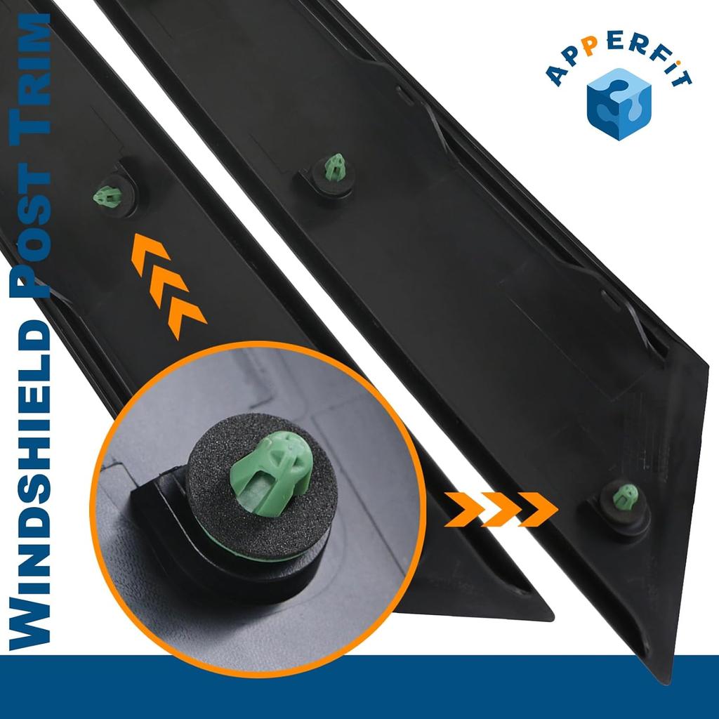 APPERFiT Windshield Post Trim A Pillar Molding Cover Compatible With Mini Cooper R55 R56 R57 2007-2015 Windshield Side Molding Replaces 51137272583