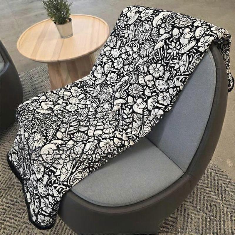 DIY Coloring Blanket with 24 Colors Fabric Markers - 39*25*4cm Fuzzy Throw Blanket for Creative Customization & Stress Relief, Christmas Gift 2025