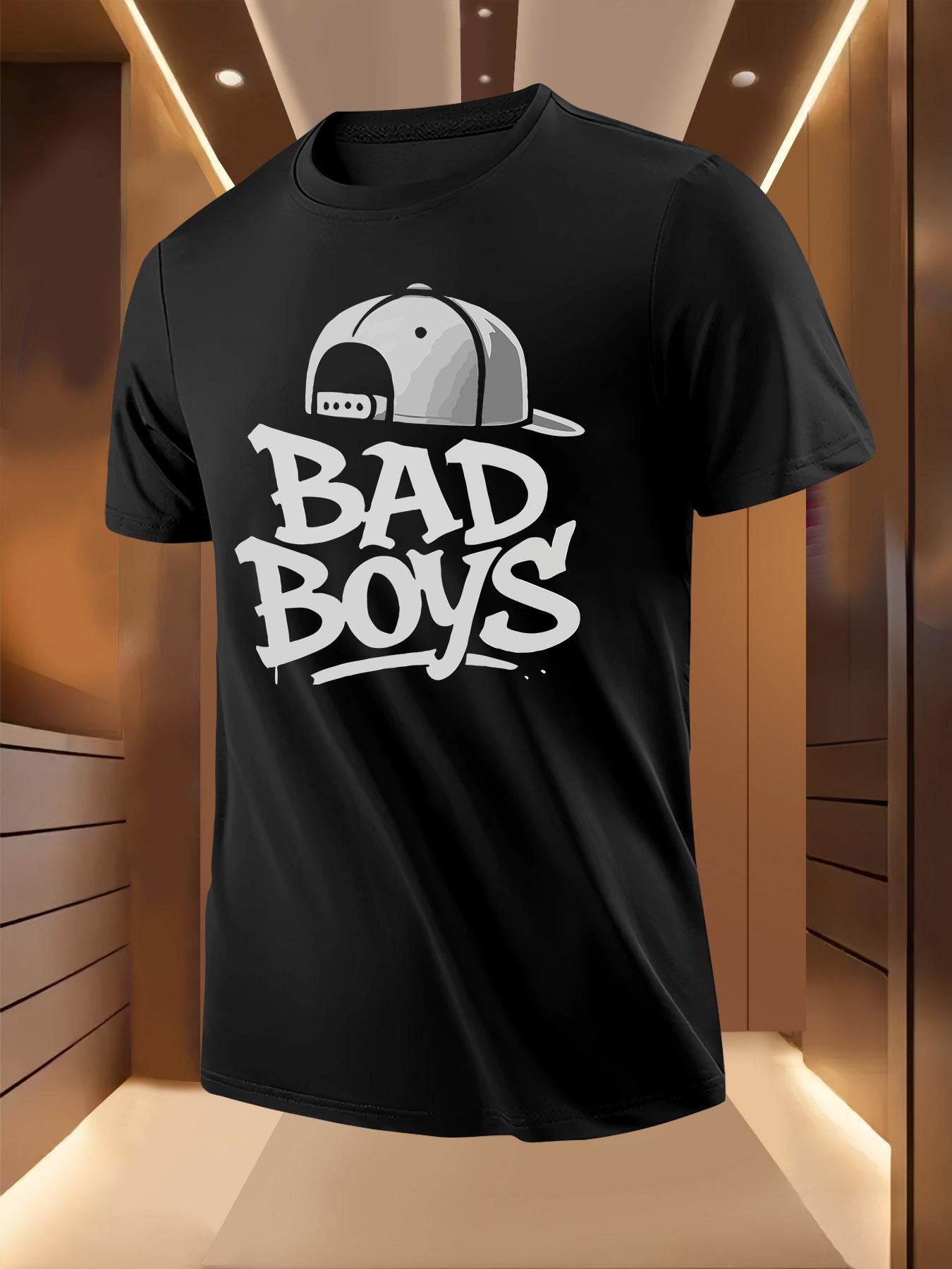Graphic Tshirt - BAD BOYS Print with Skateboard Helmet De... XXXL