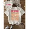 Letter Print T-Shirt, Short Sleeve Crew Neck Casual Top for Summer And Spring, Women'S Clothing