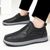 Fashion Men Cotton Shoes Keep Warm PU Leather Winter Outdoor Men Casual Shoes Thick Plush Comfort Walking Shoes Platform Slip-on Loafers
