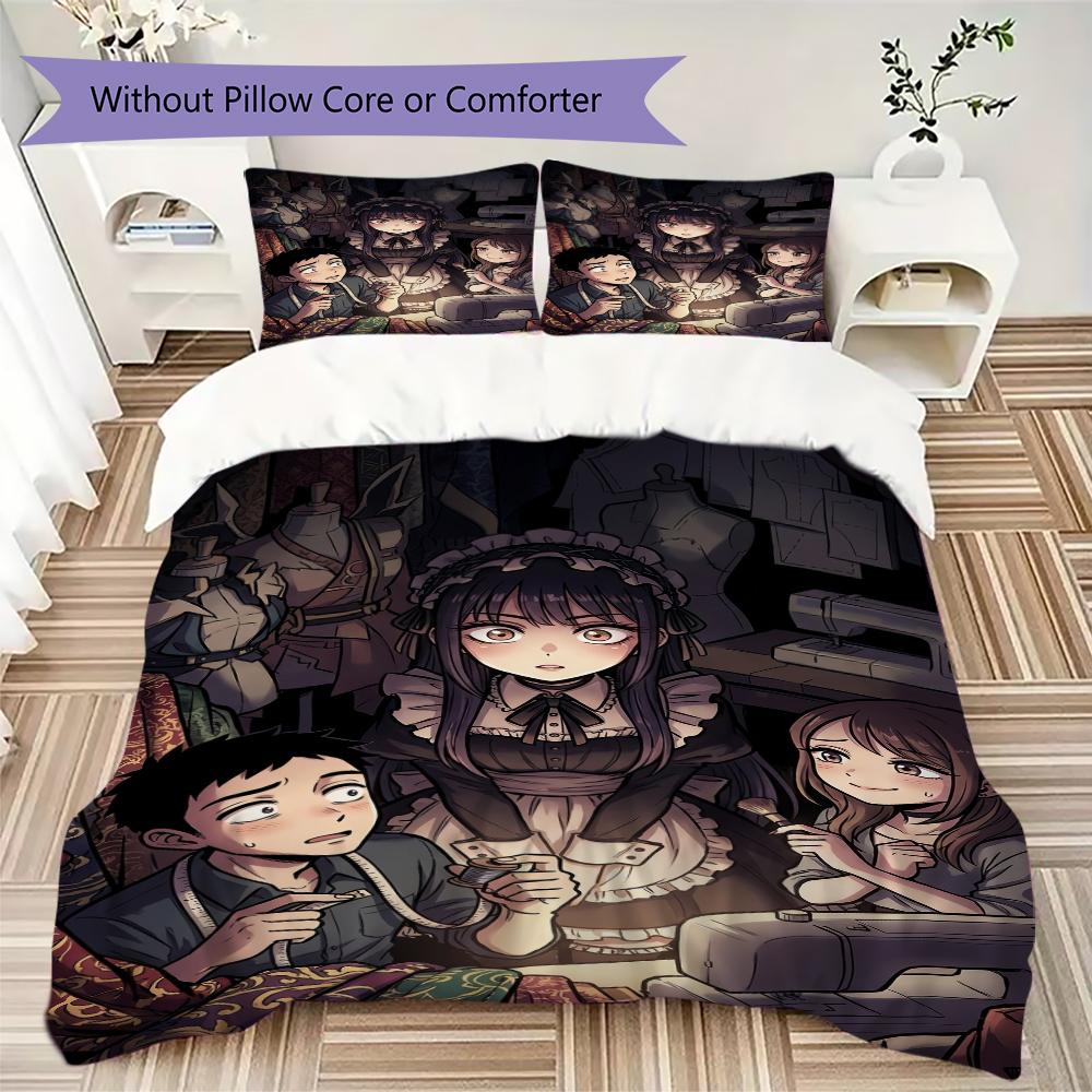 

Dress-up Doll Series Theme Image Pattern Bedding,Quilt Set Quilt Cover Pillowcase Home Birthday Gift (1 * duvet cover + 2 * pillowcase, without core) 135x200cm