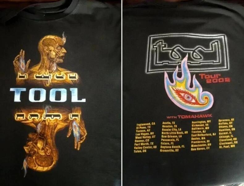 

Tool band Tour 2002 Black short sleeve Unisex T shirt Graphic All Size S5XL Unisex T-Shirt S