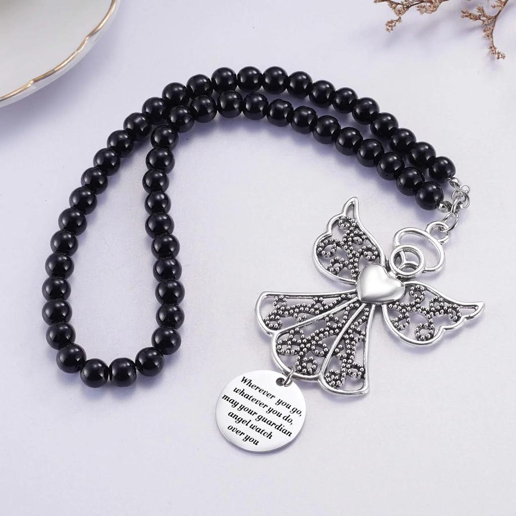 Angel Car Charm, Wherever You Angel Watch Over You, Rear View Mirror Car Charm, Car Mirror Hanger