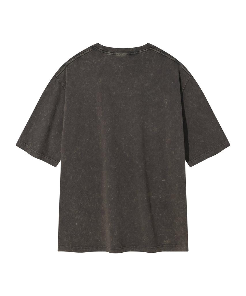 Treasure Small Flame Comet Wash Short Sleeve T-Shirt Charcoal
